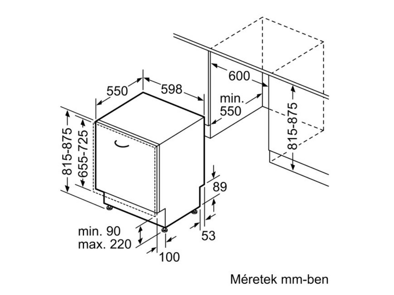Bosch SMV4HTX28E Beépíthető mosogatógép