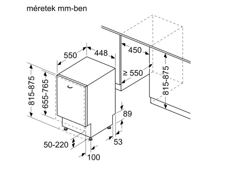 Bosch SPH4EMX28E Beépíthető mosogatógép