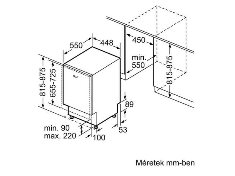 Bosch SPV2HKX39E Beépíthető mosogatógép