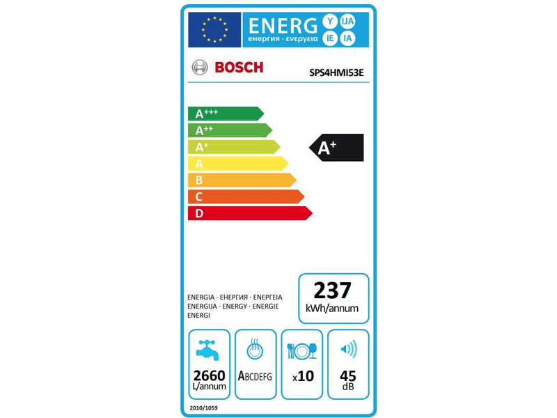 Bosch SPS4HMI53E Szabadonálló mosogatógép