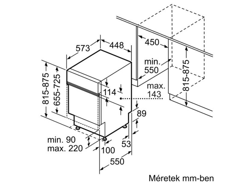 Bosch SPI2HKS59E Beépíthető mosogatógép