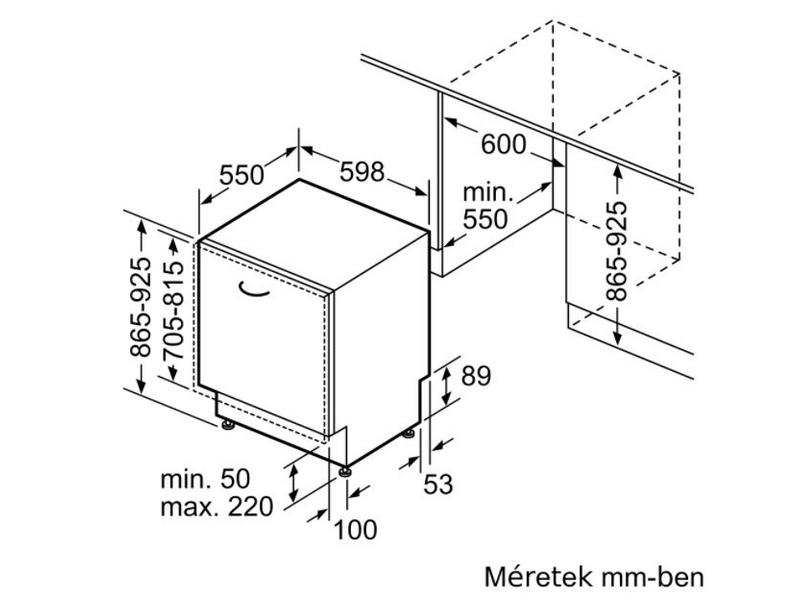 Bosch SBH6ZCX42E Beépíthető mosogatógép