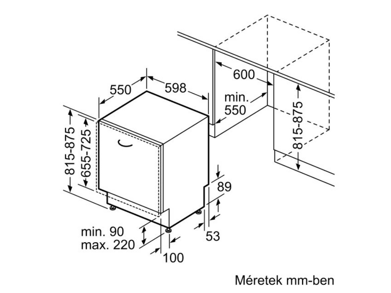 Bosch SMV6ZDX49E Beépíthető mosogatógép