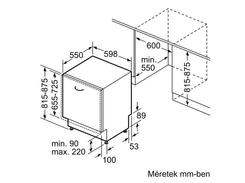 Bosch SMV6ZCX49E Beépíthető mosogatógép