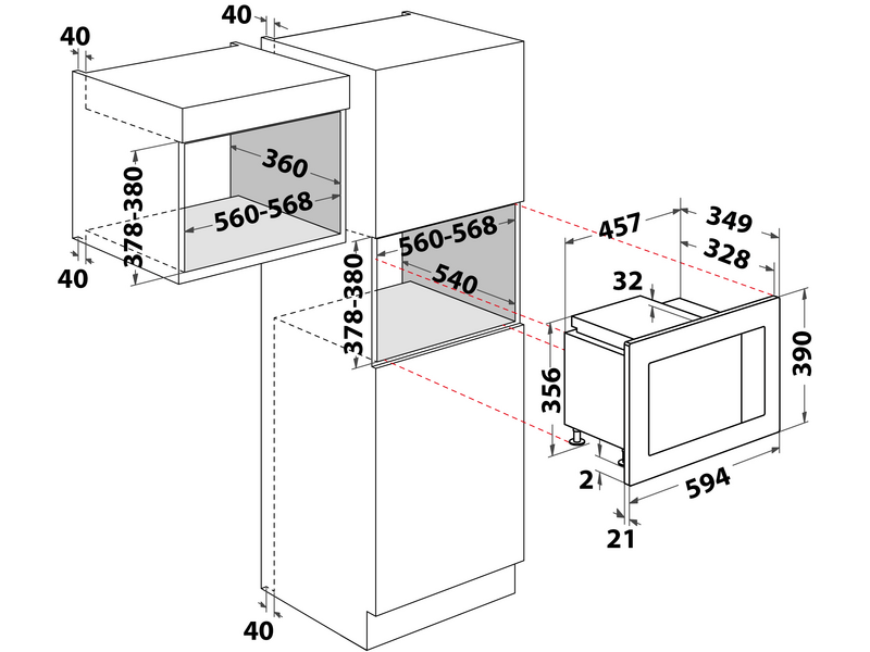 Whirlpool WMF200G Beépíthető mikrohullámú sütő