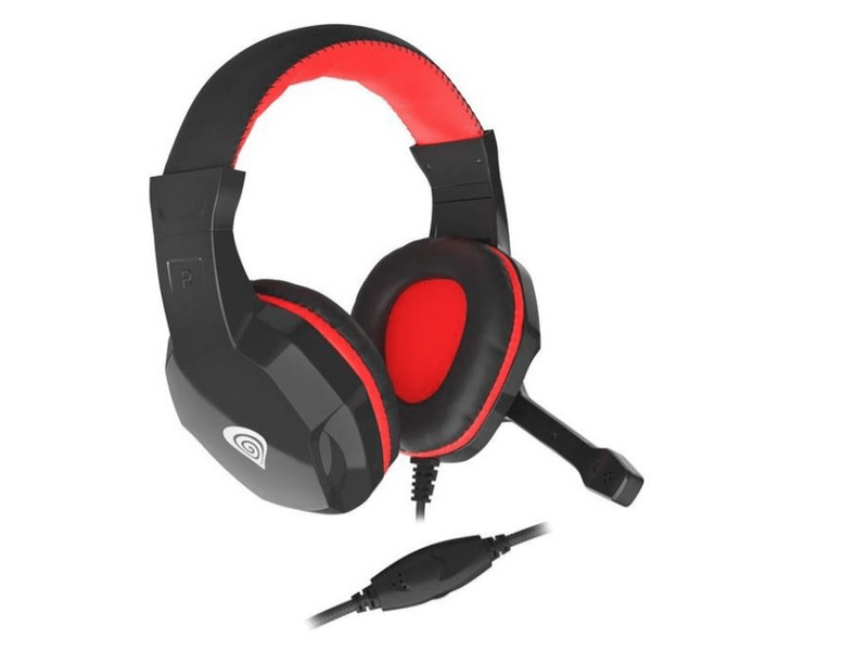 NATEC Genesis Argon 100 Fejhallgató, Piros (NSG-1434)