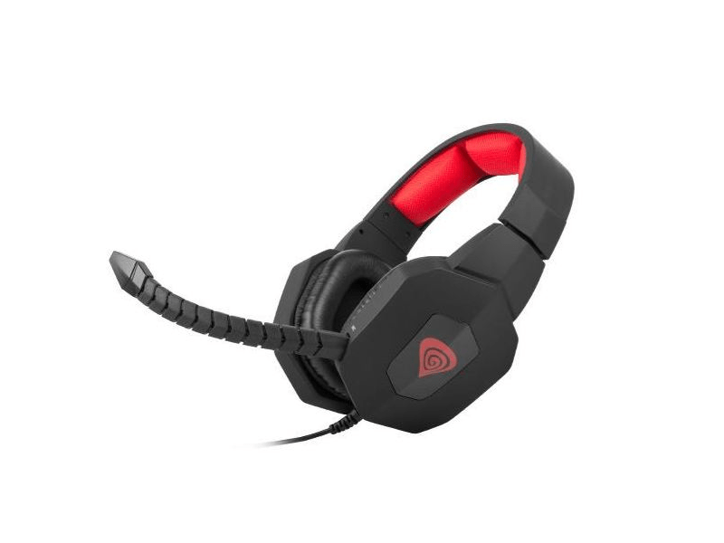 Natec Genesis Argon 400 H59 mikrofonos fejhallgató, Fekete-piros (NSG-0687)