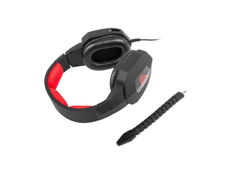 Natec Genesis Argon 400 H59 mikrofonos fejhallgató, Fekete-piros (NSG-0687)