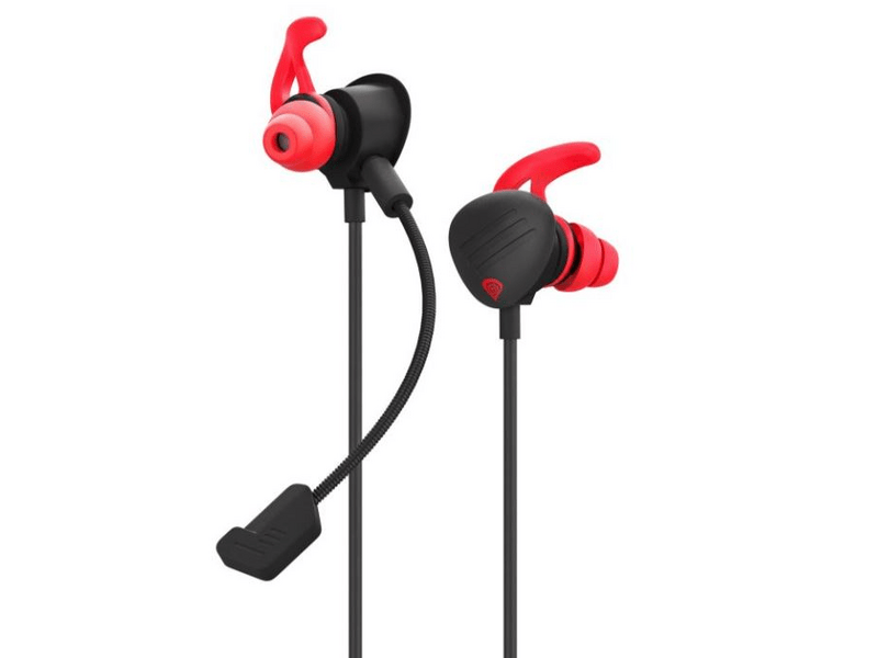 Natec Genesis Oxygen 400 mikrofonos fülhallgató, Fekete-piros (NSG-1510)