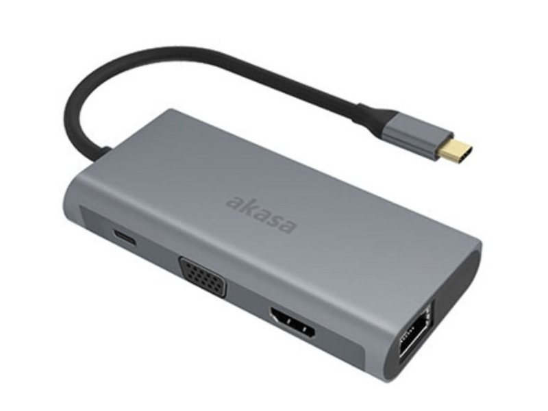 Akasa USB Type-C 9in1 dokkoló - AK-CBCA21-18BK