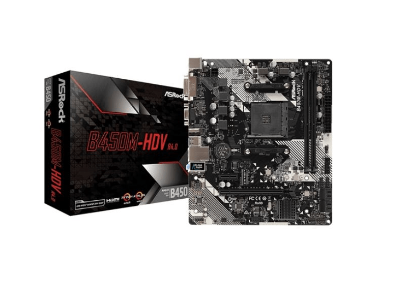 ASRock sAM4 B450M-HDV R4.0 Alaplap