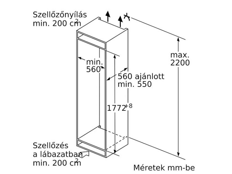 Bosch KIR81ADE0 Beépíthető hűtőszekrény