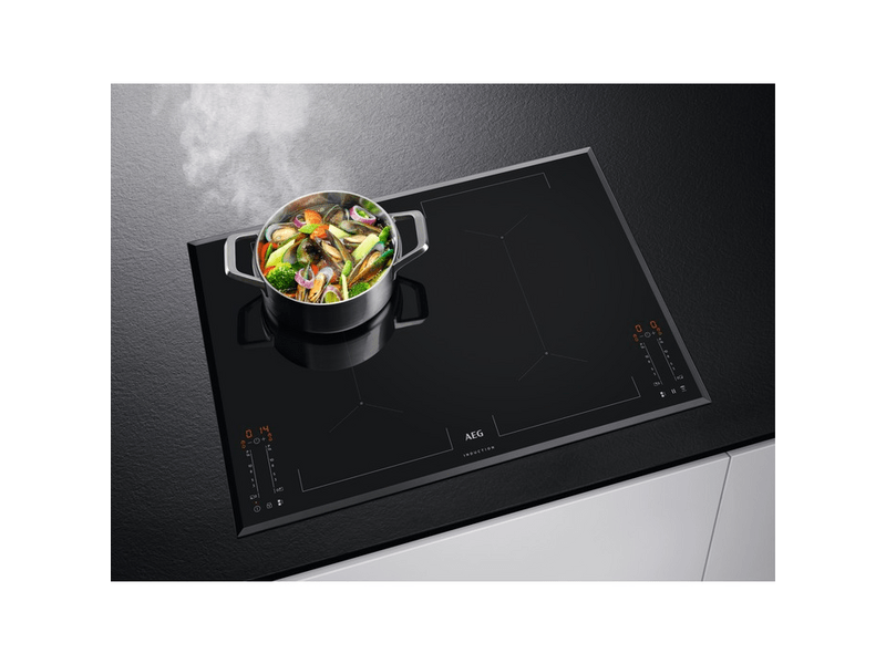 AEG IKE74451FB Beépíthető indukciós főzőlap, Hob2Hood, FullBridge funkció, 70 cm