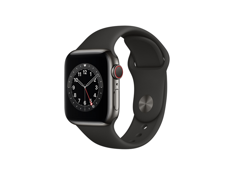 Apple Watch Series 6 GPS+Cellular, Fekete Okosóra (M06X3HC/A)