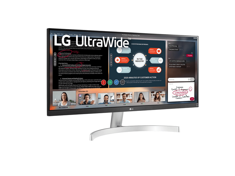 LG 29WN600-W 29”-os UltraWide Full HD IPS Monitor