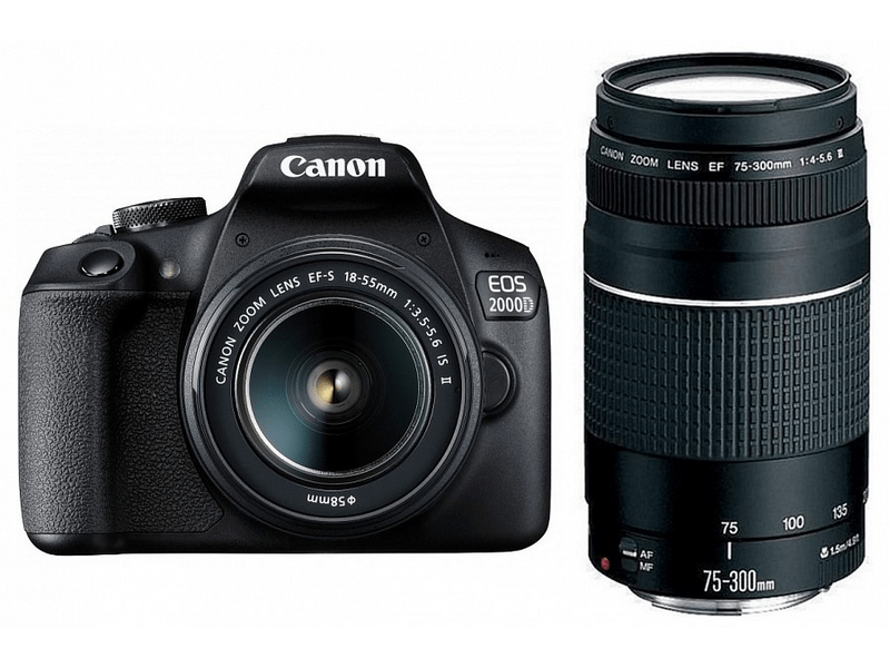 Canon EOS 2000D kit (18-55mm f/3.5-5.6 IS II + 75-300mm f/4-5.6 III)