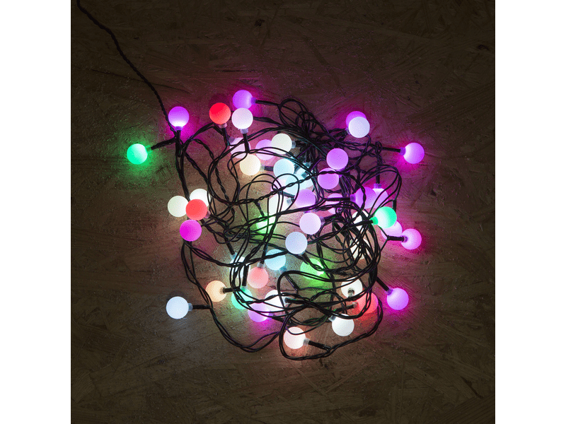 LED fényfüzér 3m színes gömb 56503