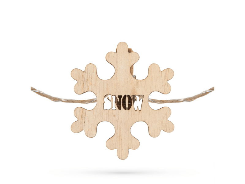 Hópihe alakú karácsonyi fa csipesz, melegfehér LED (58010B)