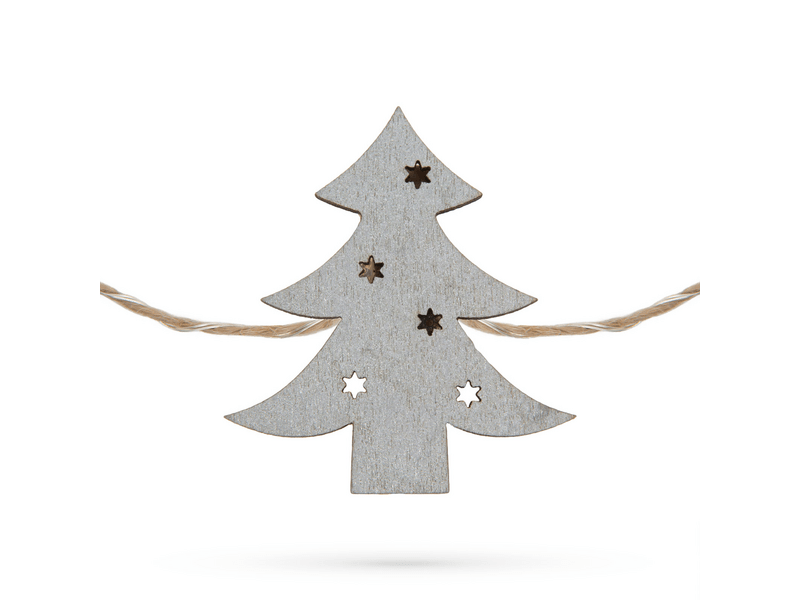 Fenyőfa alakú karácsonyi fa csipesz melegfehér LED-del 58010D