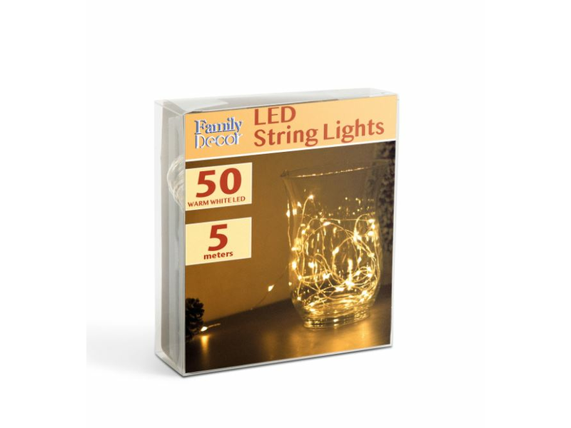 Karácsonyi LED fényfüzér - 5 m - 50 LED - melegfehér 58041A