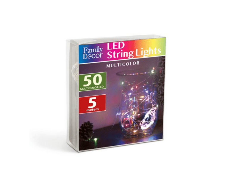 Karácsonyi LED fényfüzér - 5 m - 50 LED - multicolor 58041B