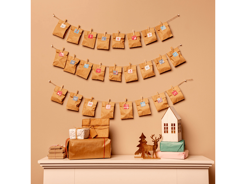 Adventi naptár tasakok, 20 x 26 cm (58088)