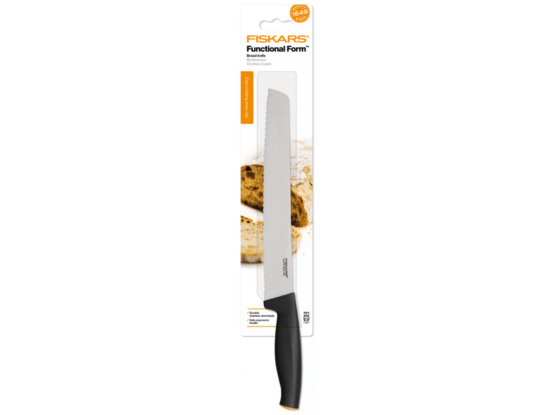 Fiskars Functional Form kenyérvágó kés, 23 cm (1014210)