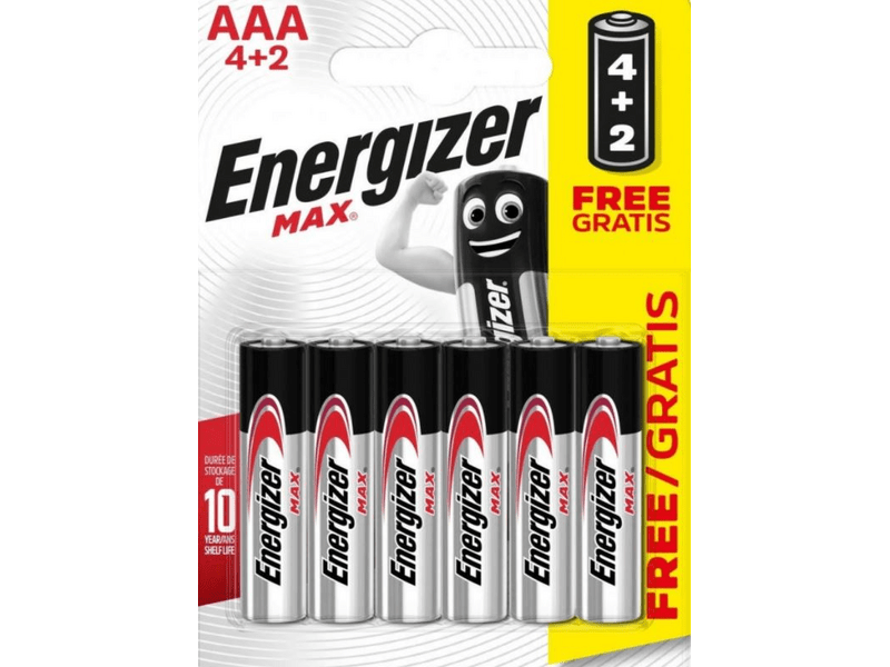 Energizer Max AAA mikro baterije, 6 kom