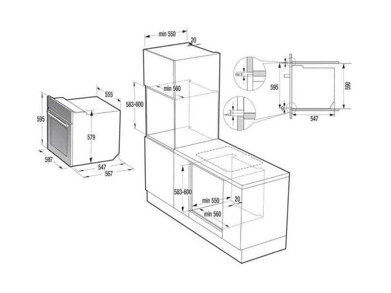 Gorenje BS737EX Beépíthető sütő