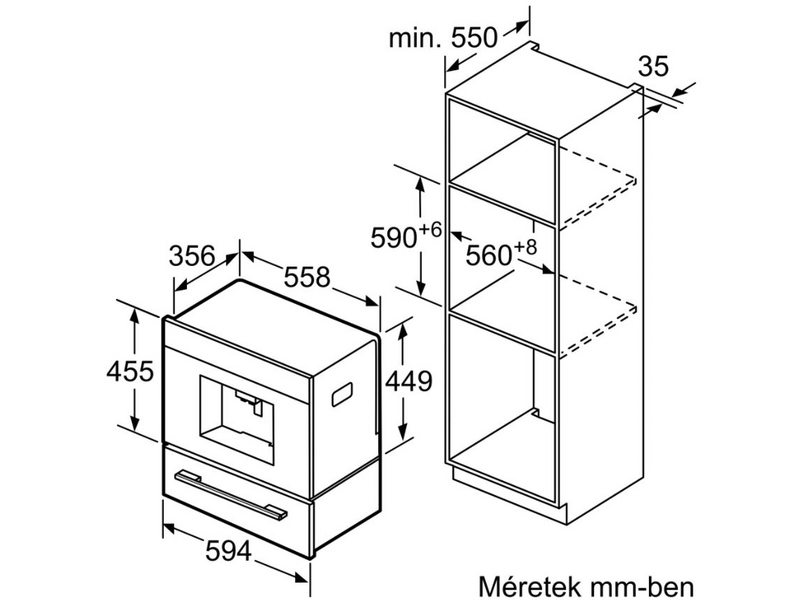 Bosch CTL636ES6 Beépíthető automata kávéfőző