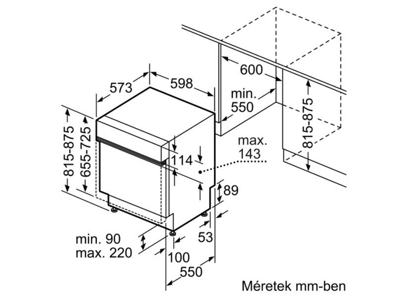 Bosch SMI46LS00E Beépíthető elölvezérelt mosogatógép