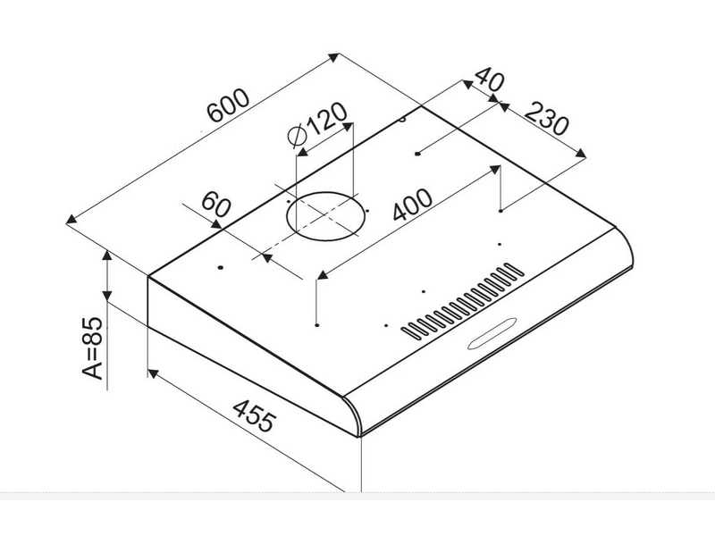 SLX SH 60 W Hagyományos páraelszívó fehér