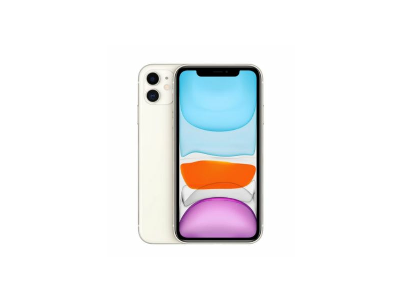 Apple iPhone 11(2020) 128 GB Kártyafüggetlen Okostelefon, Fehér (MHDJ3GH/A)