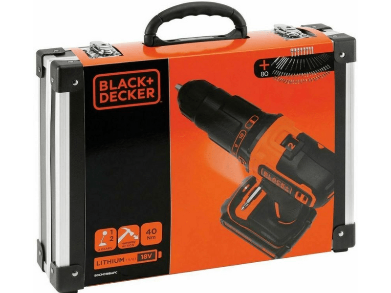 Black + Decker BDCHD18BAFC-QW Akkus ütvefúró-csavarozó készlet