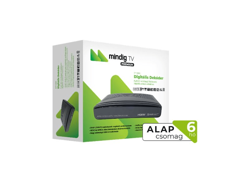 mindigTV PRÉMIUM Családi csomag Dekóderrel 6 hó Előre fizetett szolgáltatás