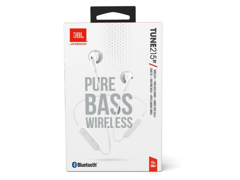 JBL Tune 215BT Vezeték nélküli fülhallgató, Fehér