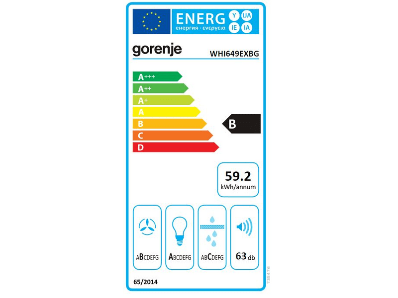 Gorenje WHI649EXBG Zidna napa
