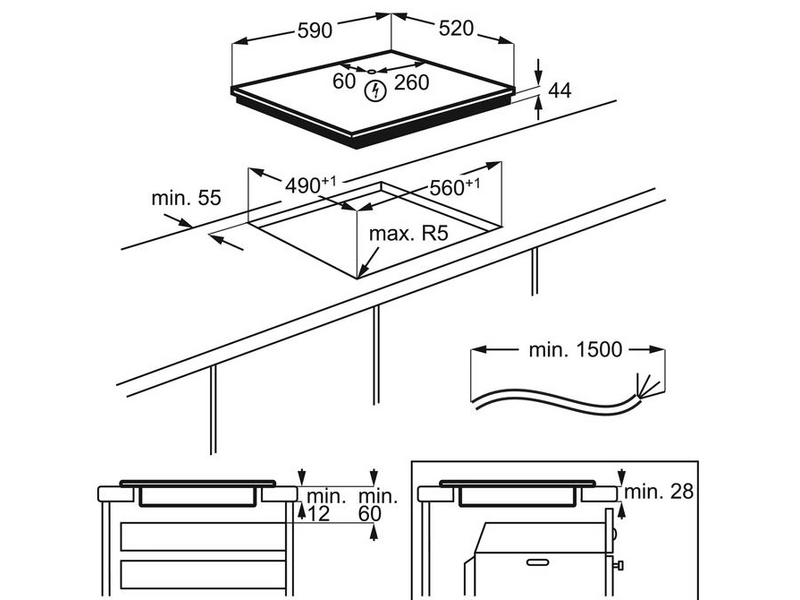 Electrolux EIS6134 Beépíthető indukciós főzőlap