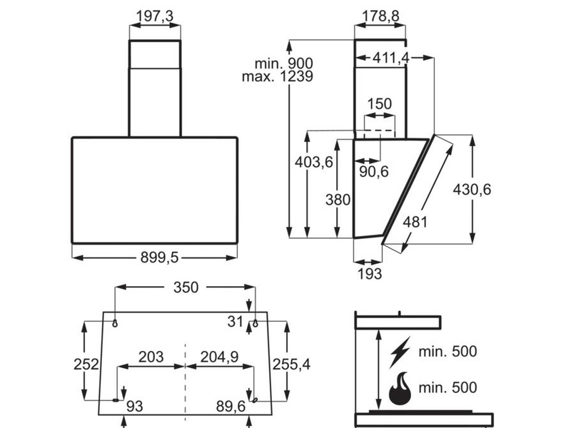 Electrolux KFVB19K Rožna napa