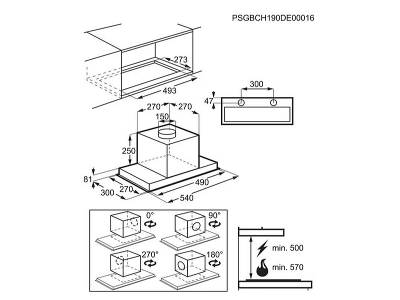 Electrolux LFG716R Beépíthető páraelszívó