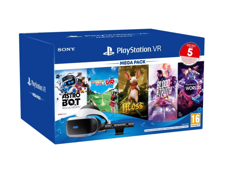 PlayStation VR Mega Pack 3, PS VR + kamera + PS5 adapter + 5 játék (PS719809296)