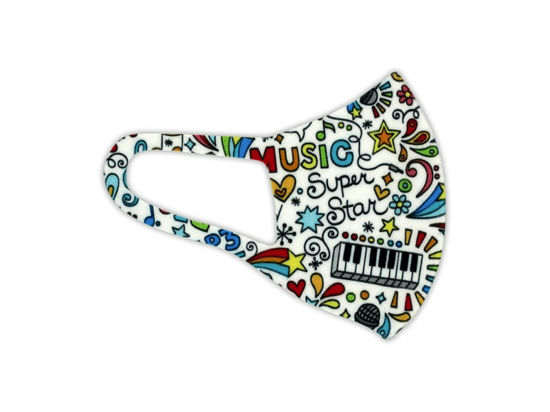 Alcor 3D Spandex mosható gyerekmaszk 6-12 éves korig - Zenés