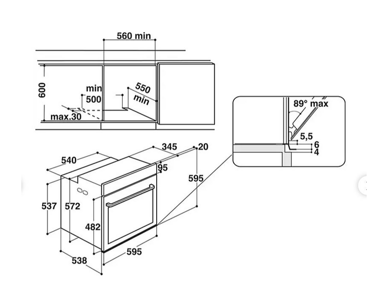 Whirlpool W9 OM2 4MS2 H Beépíthető sütő
