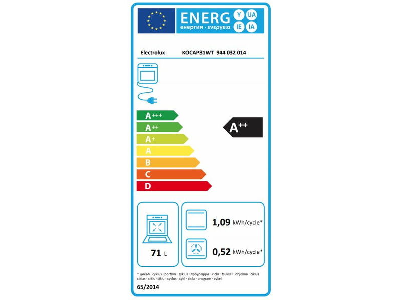 Electrolux KOCAP31WT Beépíthető sütő