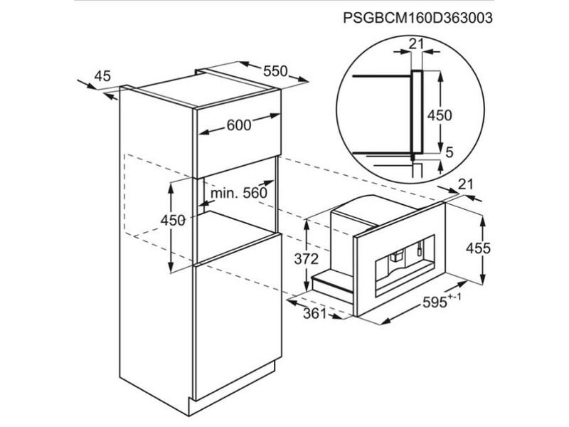 Electrolux KBC65Z Beépíthető kávéfőző