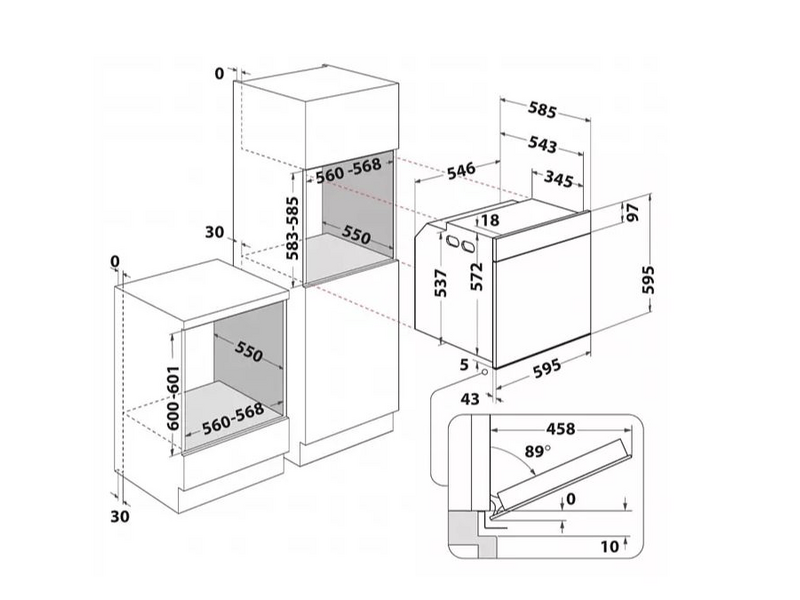 Whirlpool WTA C 8411 SC OW Beépíthető sütő
