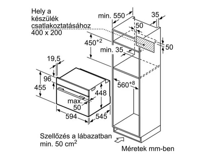 Bosch COA565GS0 Beépíthető mikrohullámú sütő
