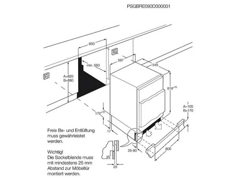 AEG ABB682F1NF Beépíthető fagyasztószekrény