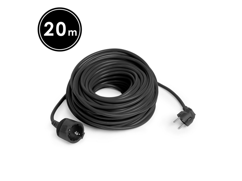 DELIGHT 20502BK Lengő hosszabbító fekete 20m