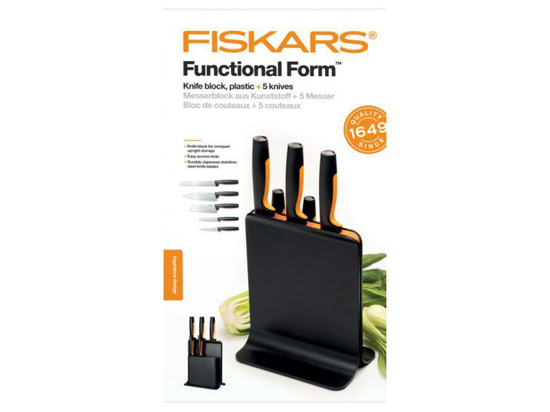 Fiskars Functional Form Késkészlet, 5 db, műanyag blokkban (1057554)